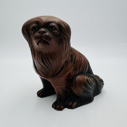 Antique Bizen ware Pottery Okimono Sculpture Chin-Inu Dog Figurine Japanese