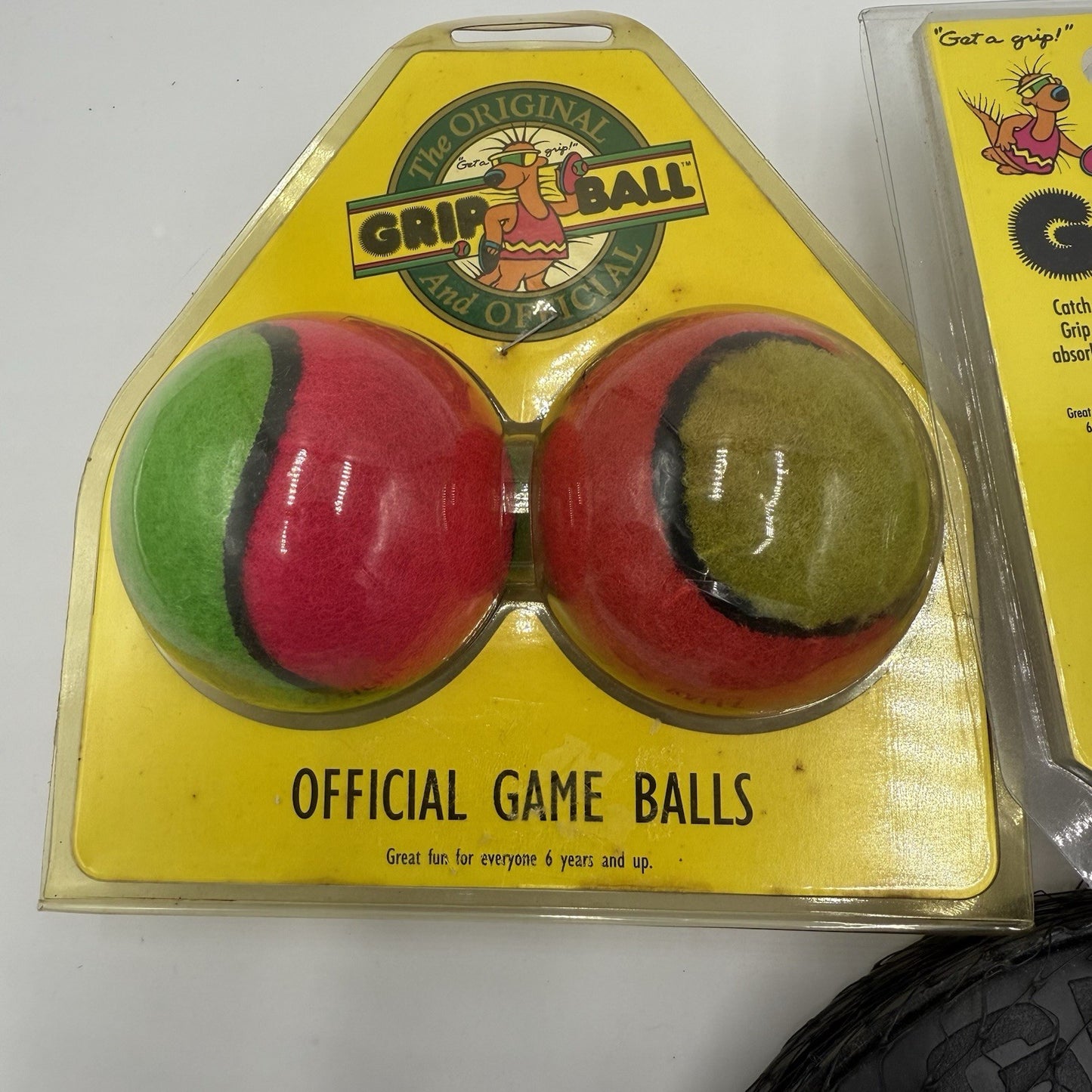 Vintage Grip Ball 1991 M.A.I. The Original And Official Gripball Sealed + 2 Ball