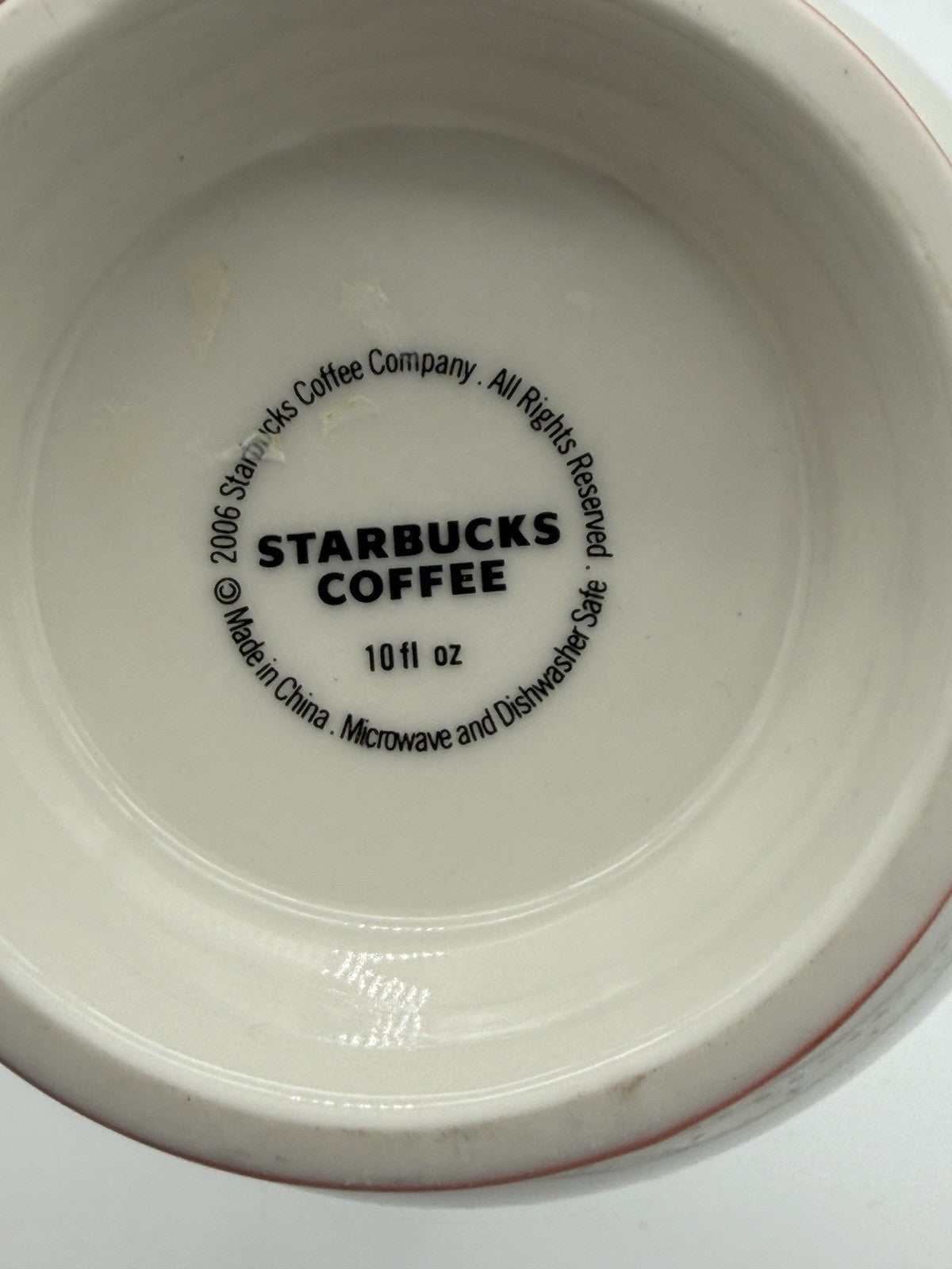Starbucks Inspiring Uplifting 10oz Floral Footed Cup COFFEE TEA 2006 Floral Mugs