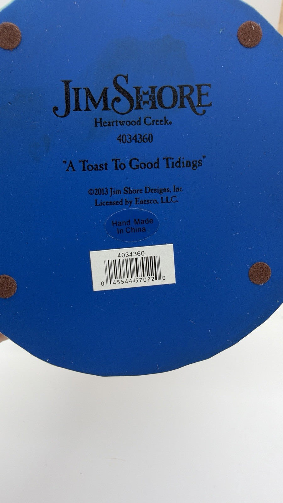 Rare Jim Shore Heartwood Creek Christmas Spirits Santa A toast to good tidings