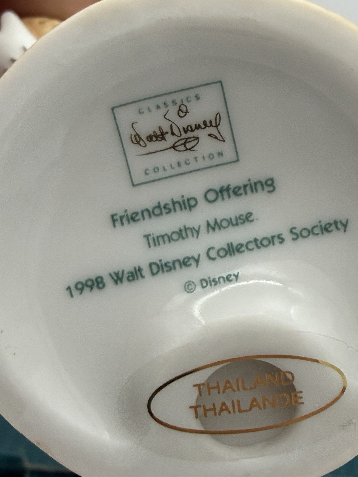 WDCC Disney Friendship Offering Timothy Mouse Porcelain Ornament Figurine New