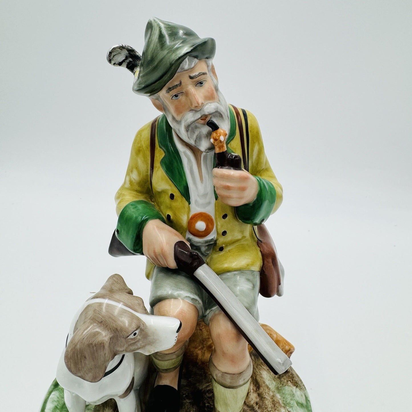 Vintage Gerold Porzellan Tettau Bavaria Germany Hunter Large Hand Painted Figure