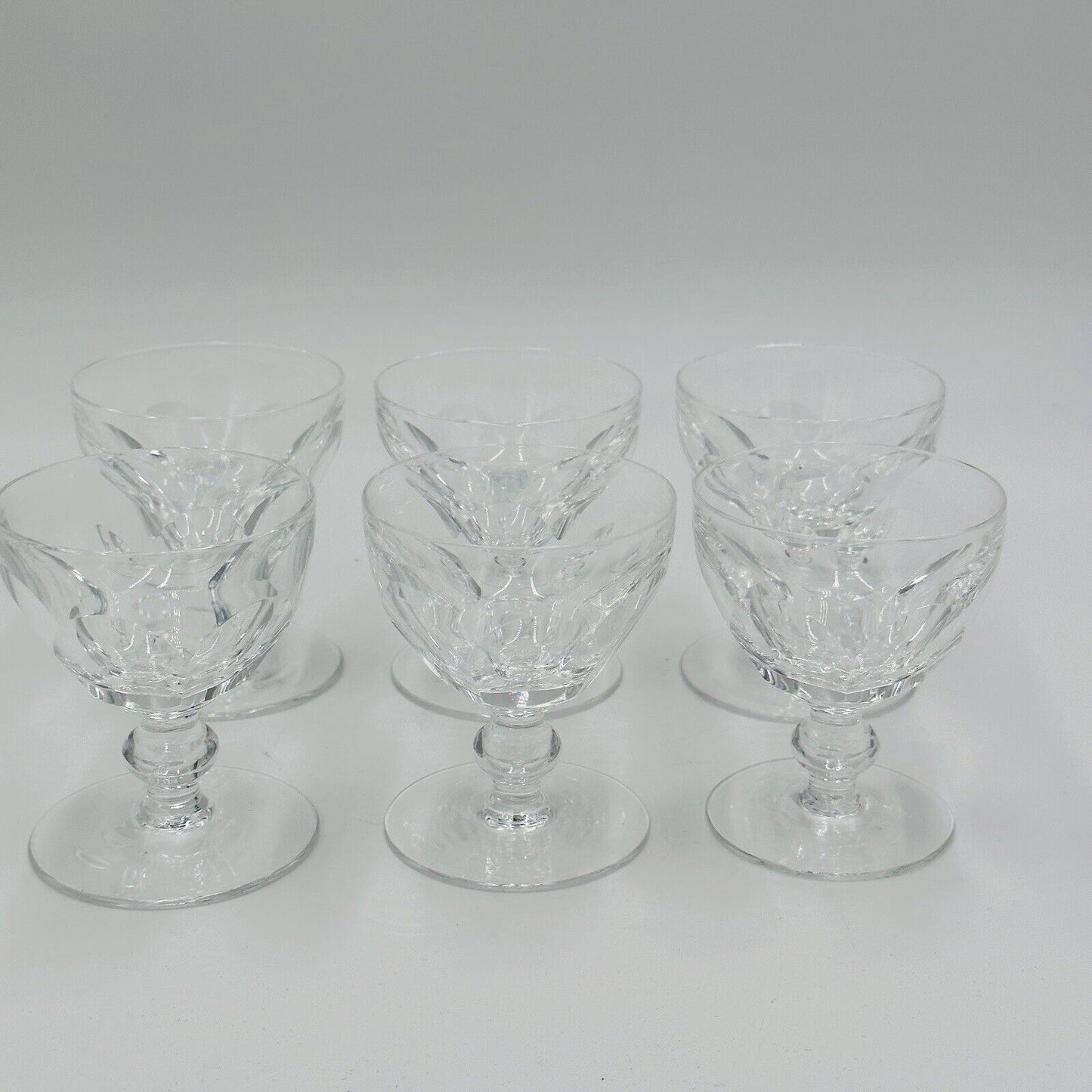 Waterford Crystal Glasses Liquor Cocktail Kathleen Cut Ireland 3.5in 6 Piece Set