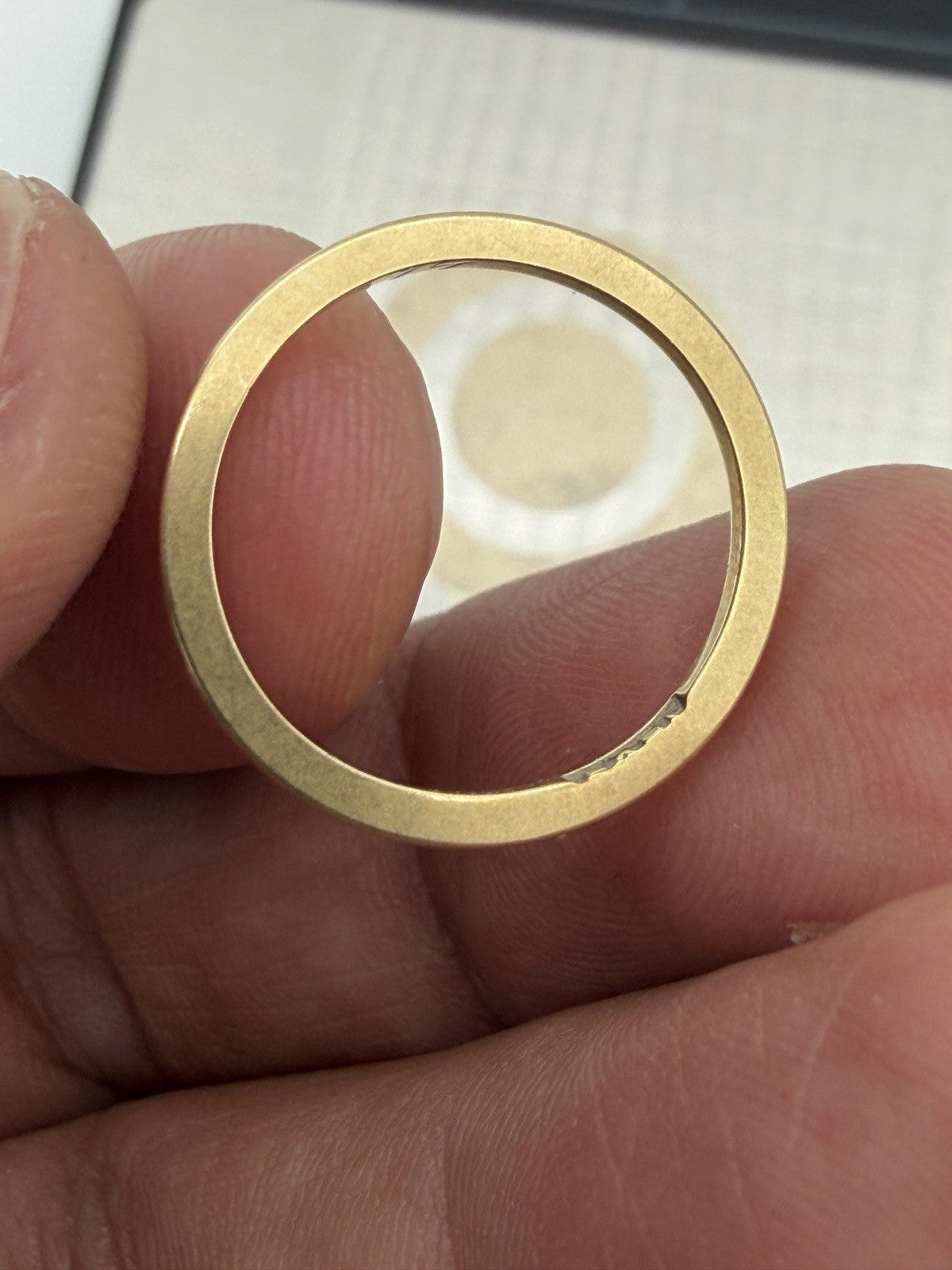 18k Yellow Gold Size 5 Wedding Band 2g Marked