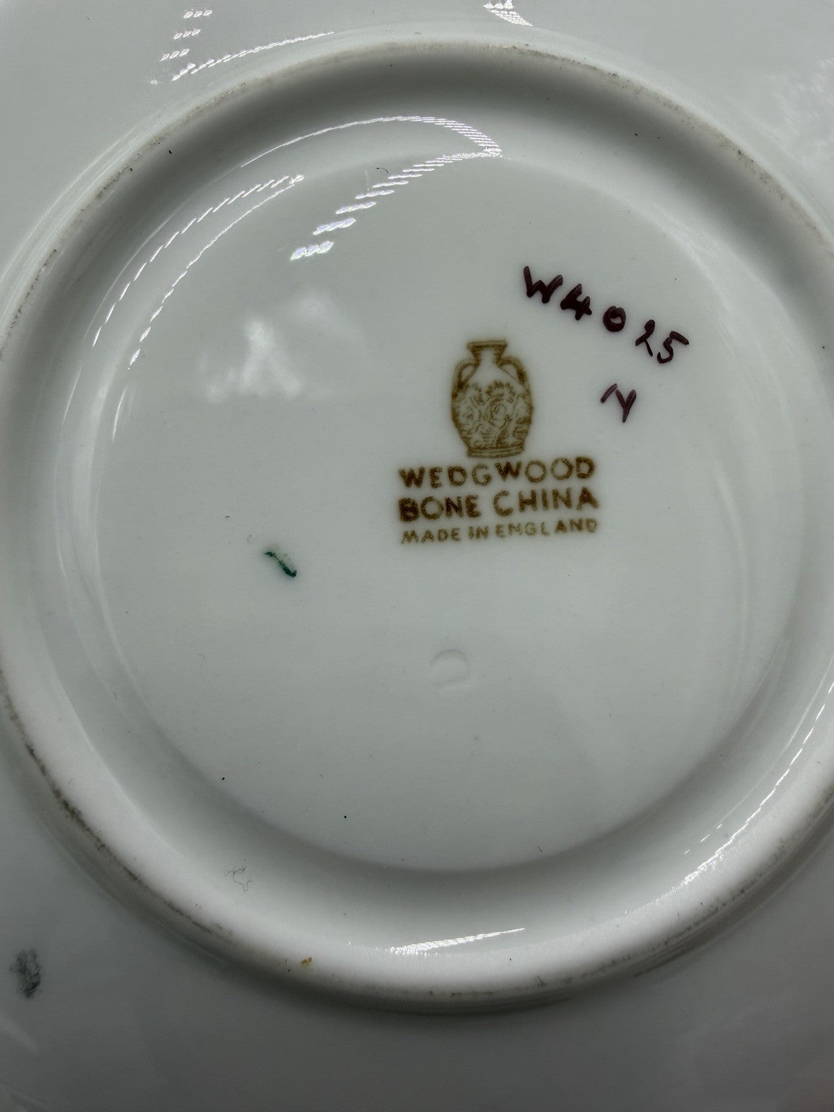 Wedgwood England Porcelain Creamer & Saucer Set Avon Blue/white 1945 Floral