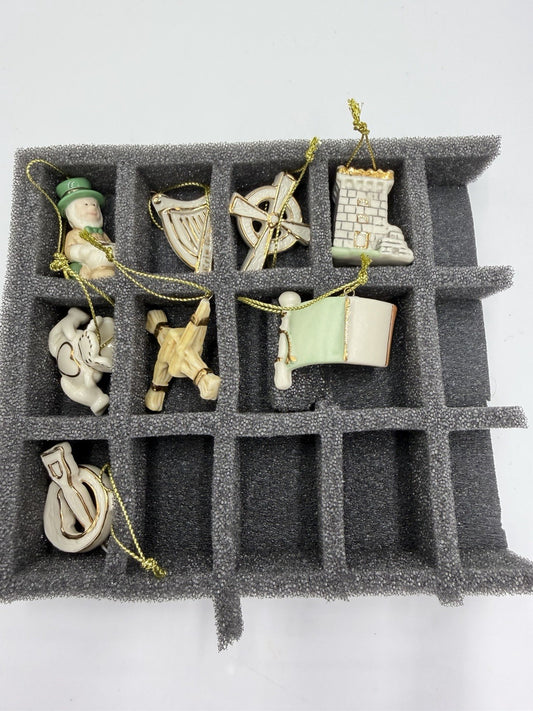 Lenox Luck of the Irish Miniature Tree Ornaments 8 Ornaments Porcelain