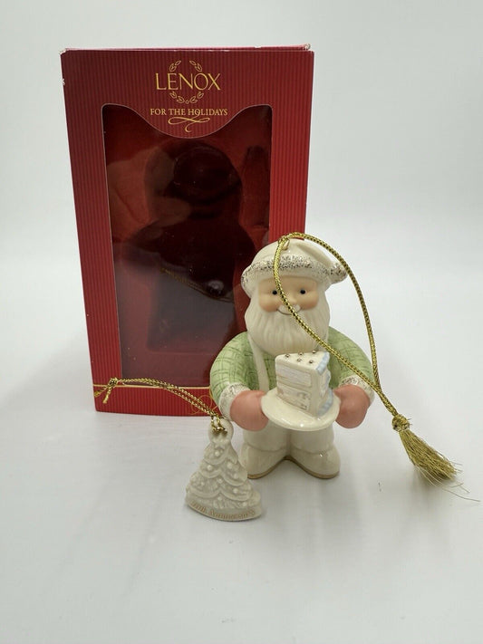 Lenox 2010 Santa's Sweet Celebration 10th Anniversary Ornament Box Porcelain