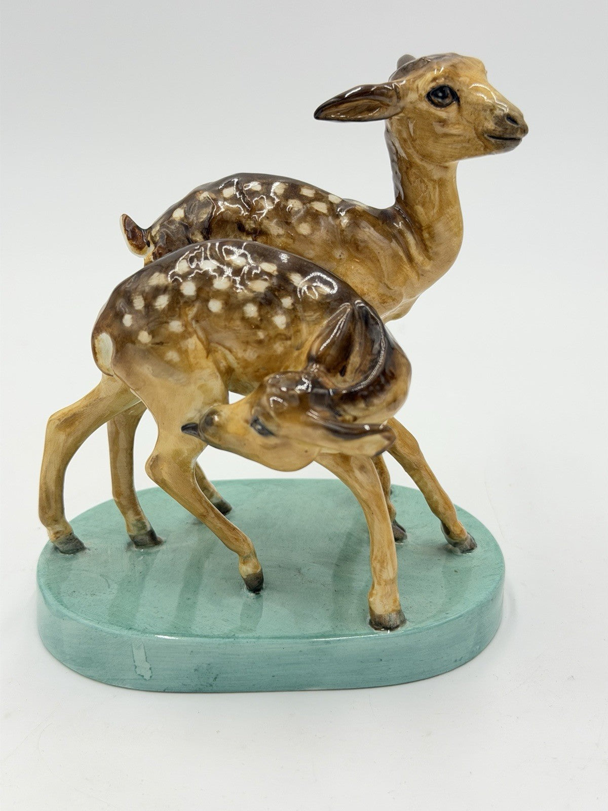 Rare Royal Worcester porcelain figurine Young Spotted Deer by Doris Lindner
