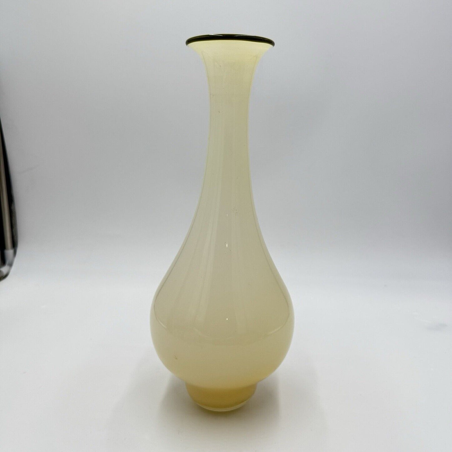 MCM studio Paran art glass opaline vase 1999 vintage Signed 12” H Rare