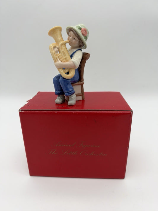 BING & GRONDAHL Denmark Little Orchestra  Marie Playing Tuba Porcelain Figurine