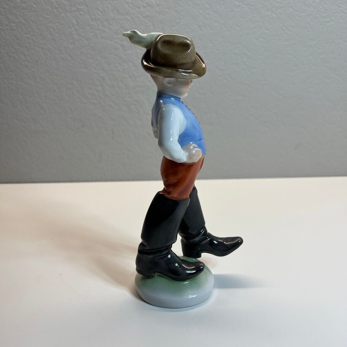 Herend Hungary Figurine Little Tom Thumb Porcelain Boy Vintage Hand Painted