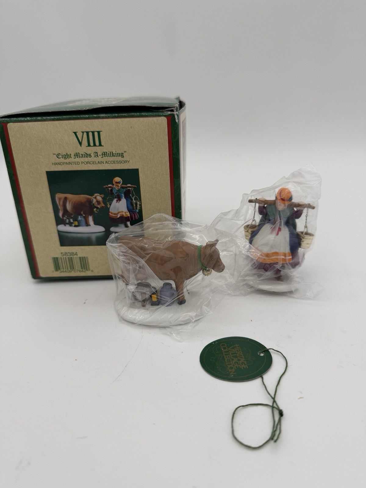Dept 56 Twelve Days of Dickens Village VIII Eight Maids A-Milking Figurines