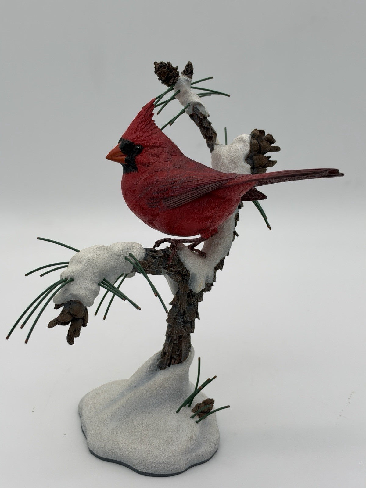 The Danbury Mint Winters Jewel Red Cardinal Bird Figurine Bob Guge Figurine