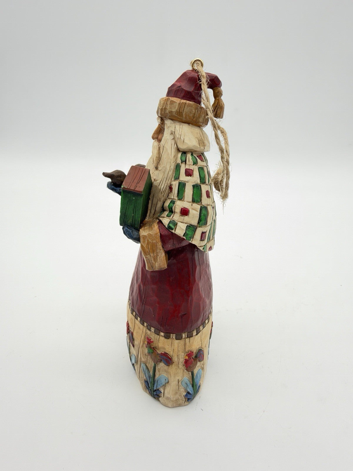 Jim Shore Santa w Birds Birdhouse Christmas Ornament 2002 Vintage Rare 5.5”