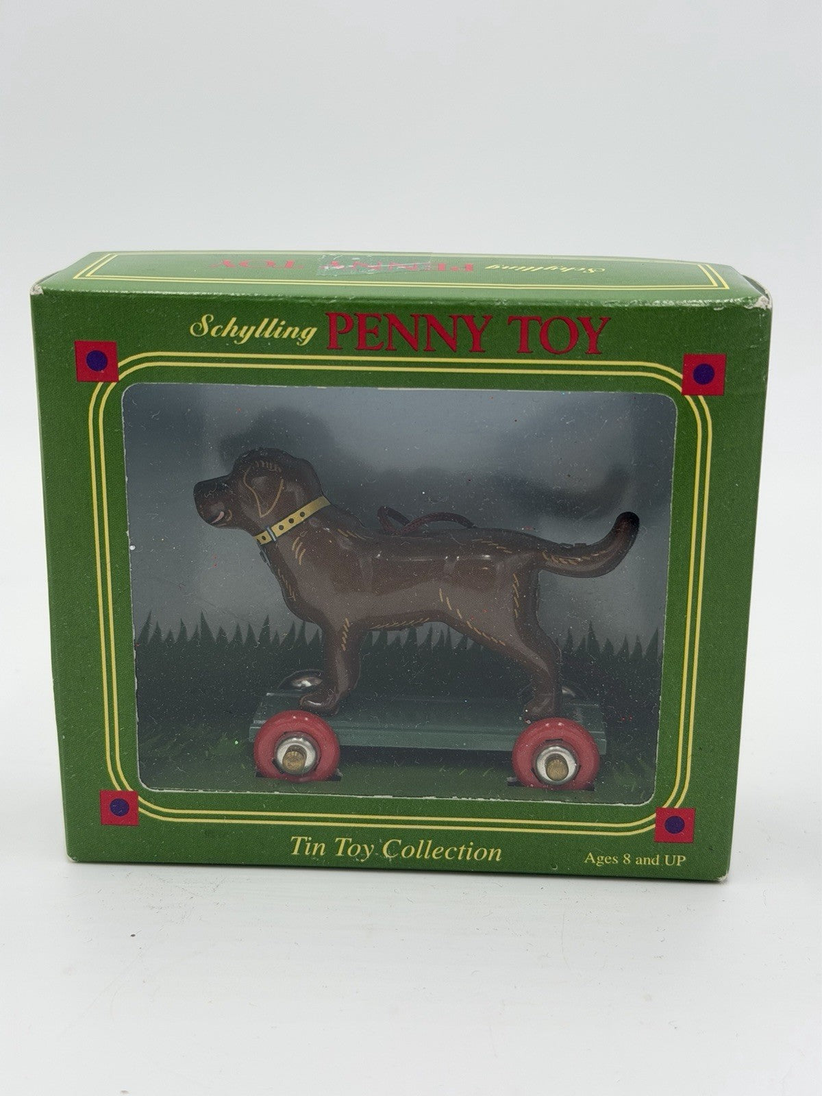 Schylling Penny Toy Tin Toy Collection Brown Lab Dog Ornament 2003 Retro