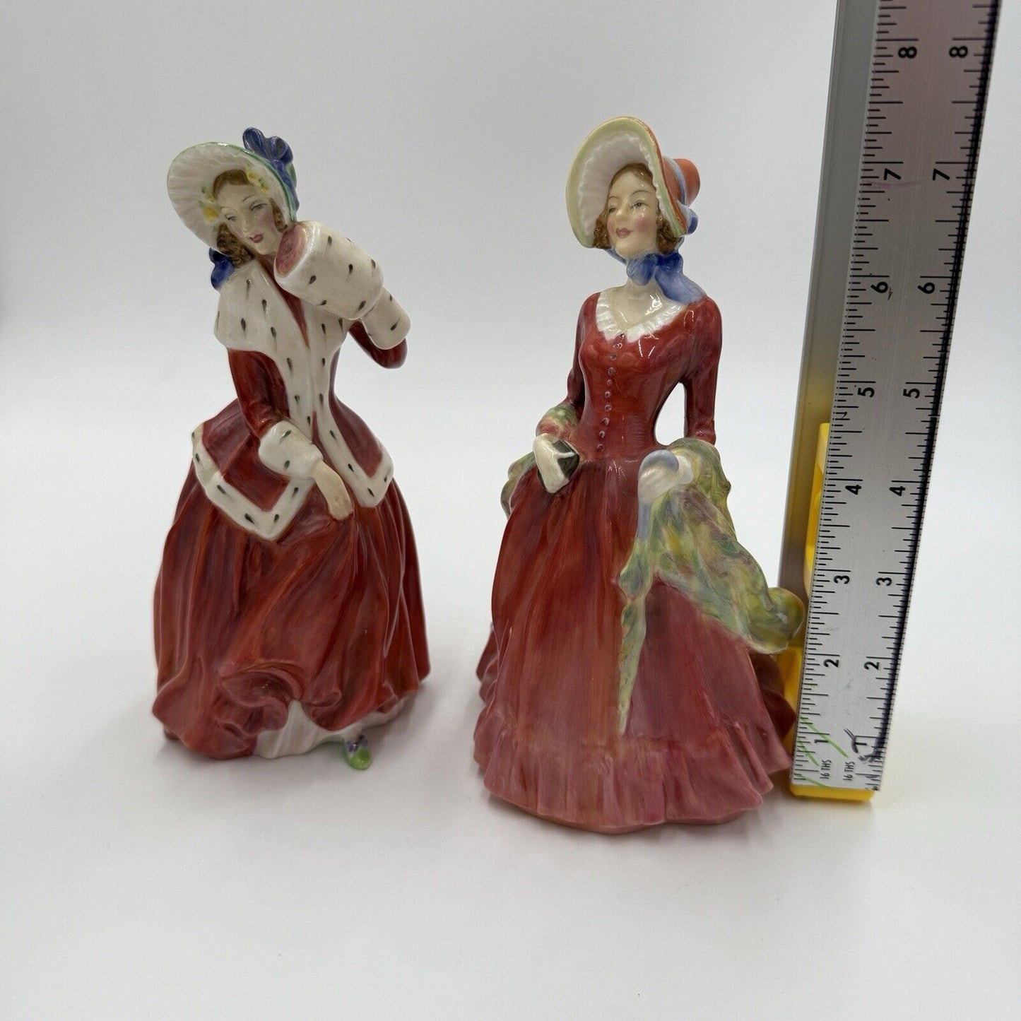 Vtg Royal Doulton Ladies Figurines Sabbath Morn Christmas Morn Porcelain England