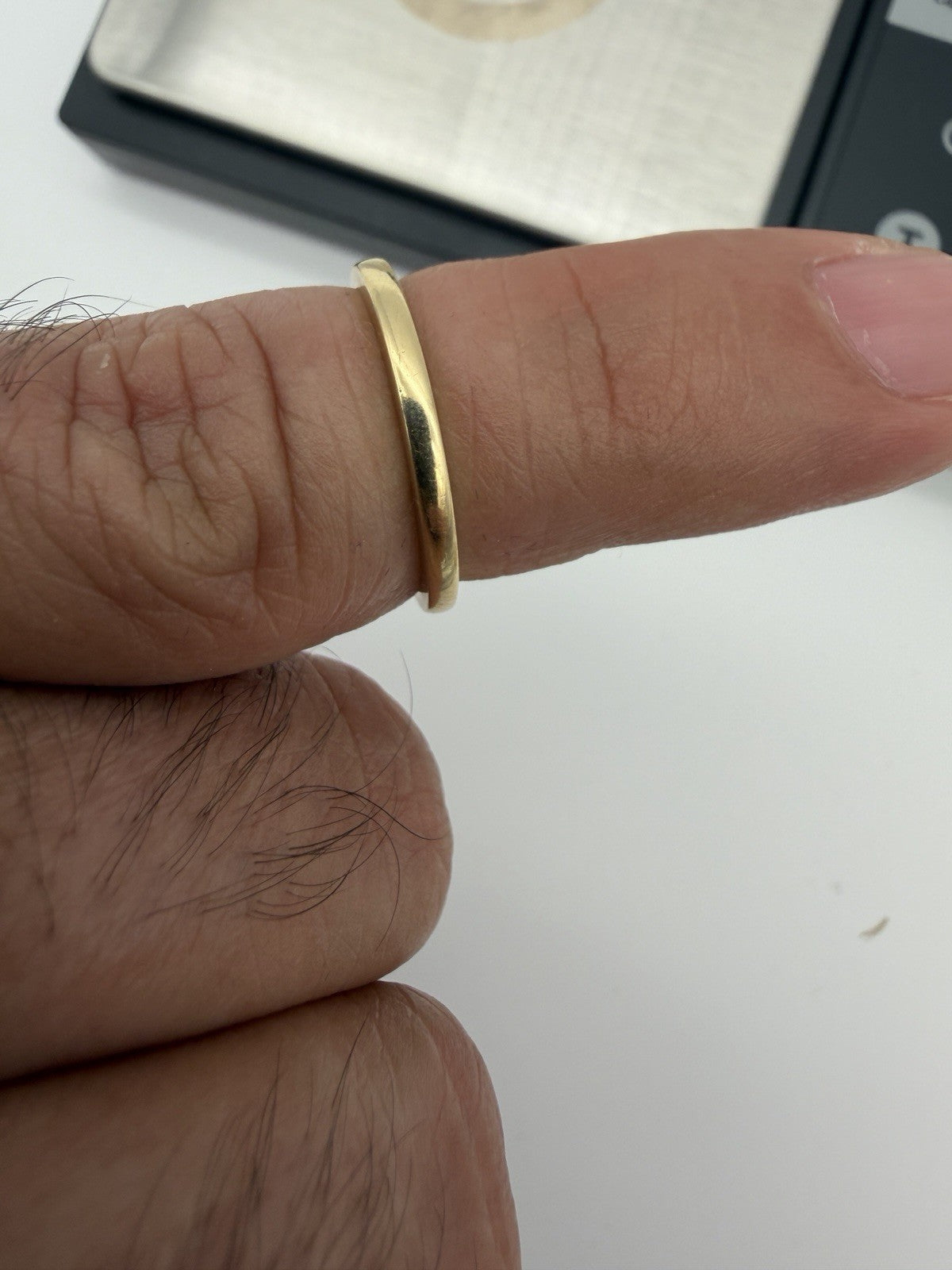 18k Yellow Gold Size 5 Wedding Band 2g Marked