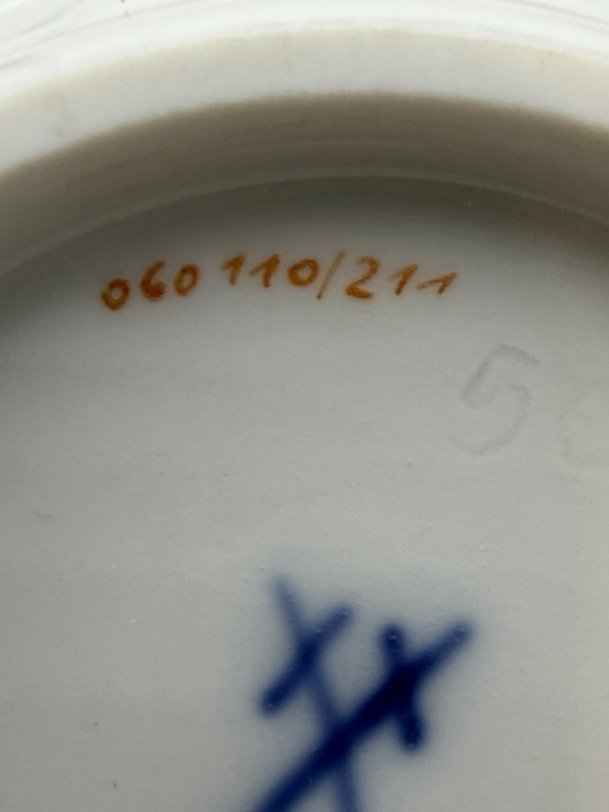 Antique Meissen Neubrandenstein Germany Porcelain Creamer & Saucer Set Floral