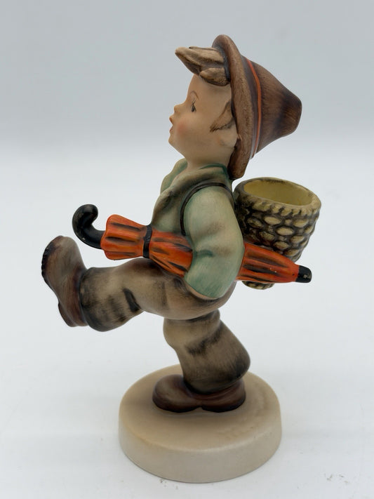 Hummel Goebel 1949 Mark Globe Trotter Boy Painted Figurine Porcelain Antique