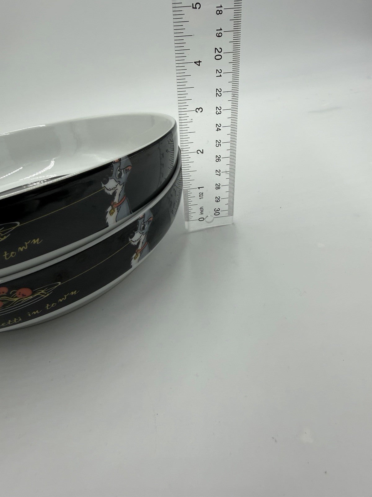Disney Lady And The Tramp YOU HAD ME AT SPAGHETTI Dinner Pasta Bowl Set of 2