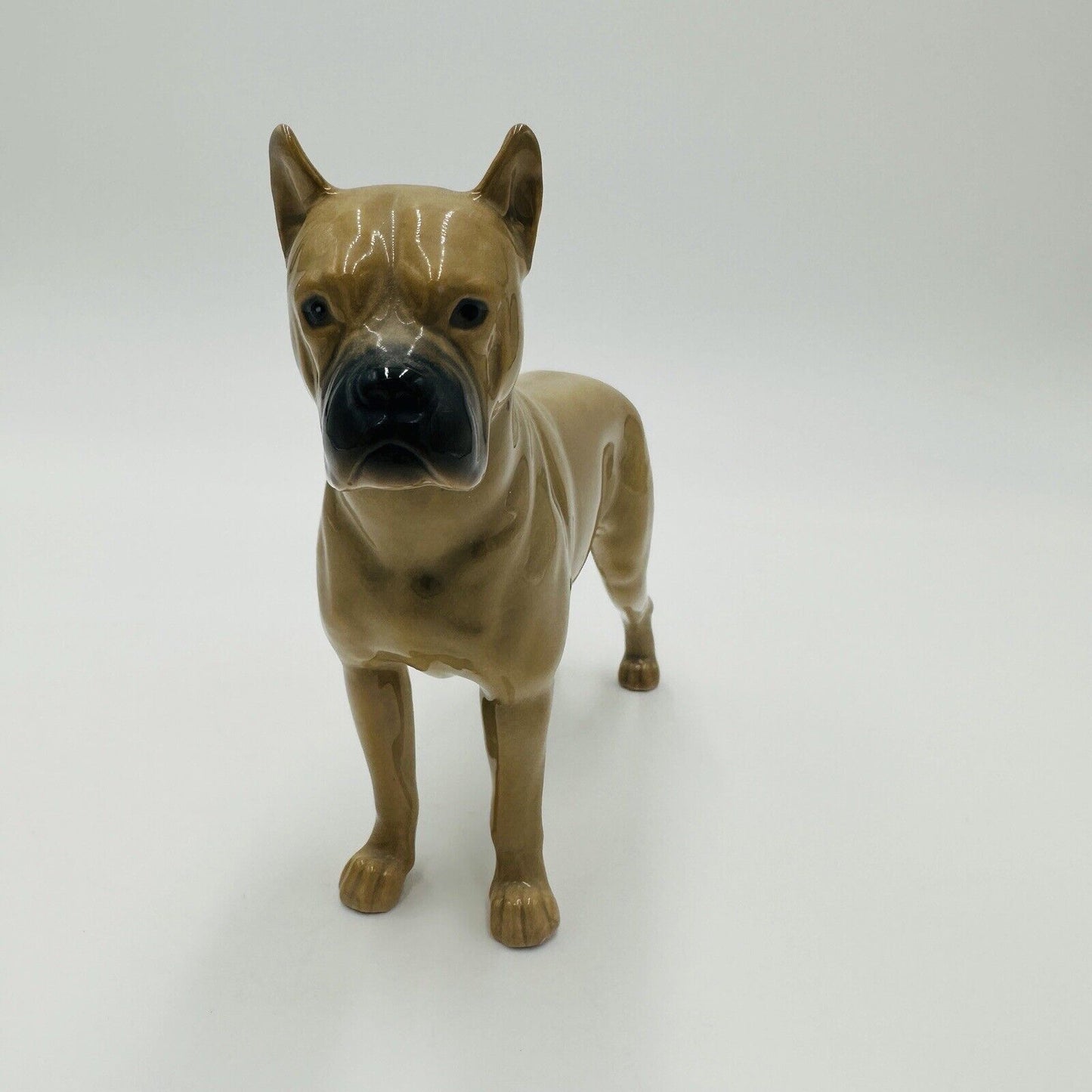 Bing & Grondahl Dog Boxer Standing Figurine Porcelain No 2212 Denmark Vintage