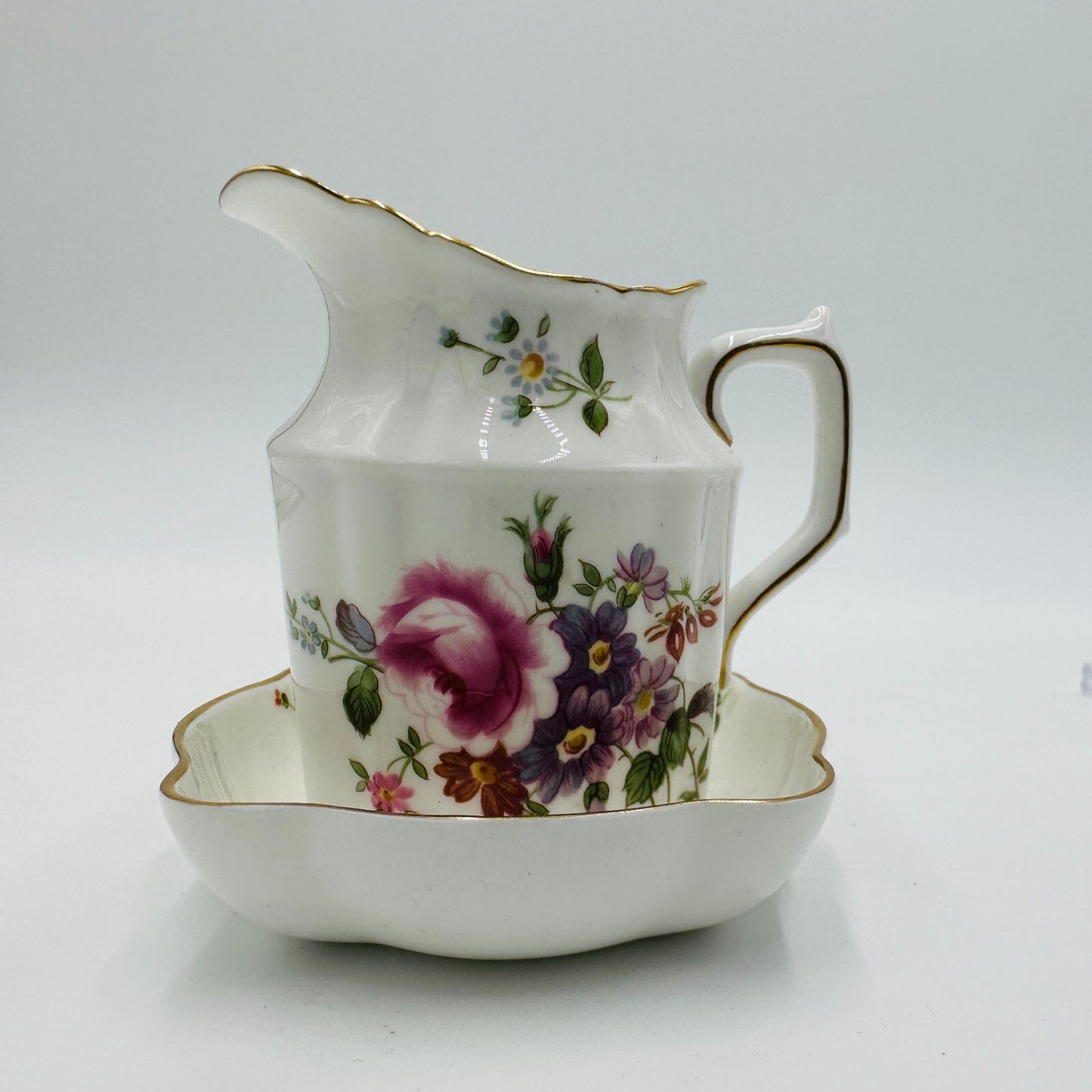 Royal Crown Derby Dish Posies Creamer with Square Porcelain England Home
