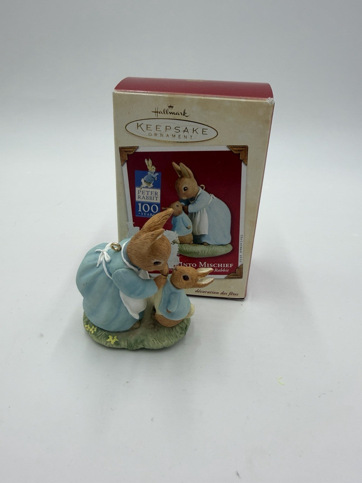 Hallmark Peter Rabbit 100 Years Don't Get Into Mischief Keepsake Ornament 2002