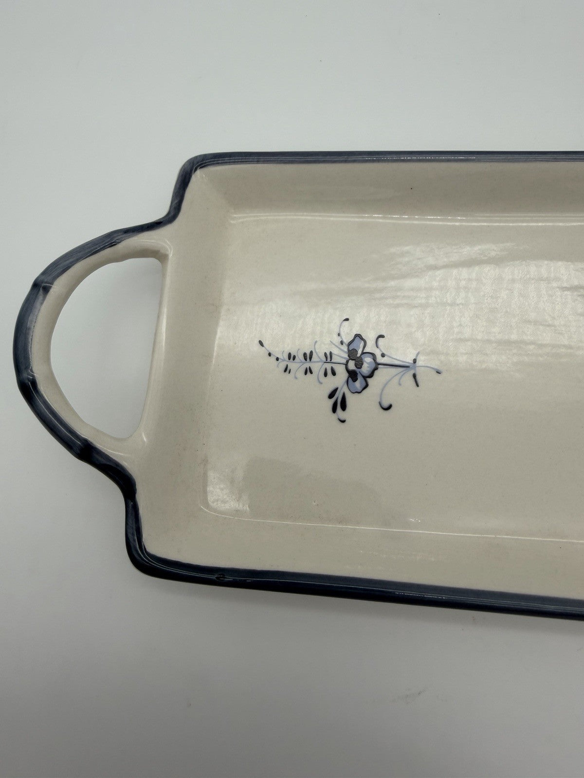 Villeroy & Boch VIEUX Old LUXEMBOURG Porcelain Germany Rectangle Handled Tray