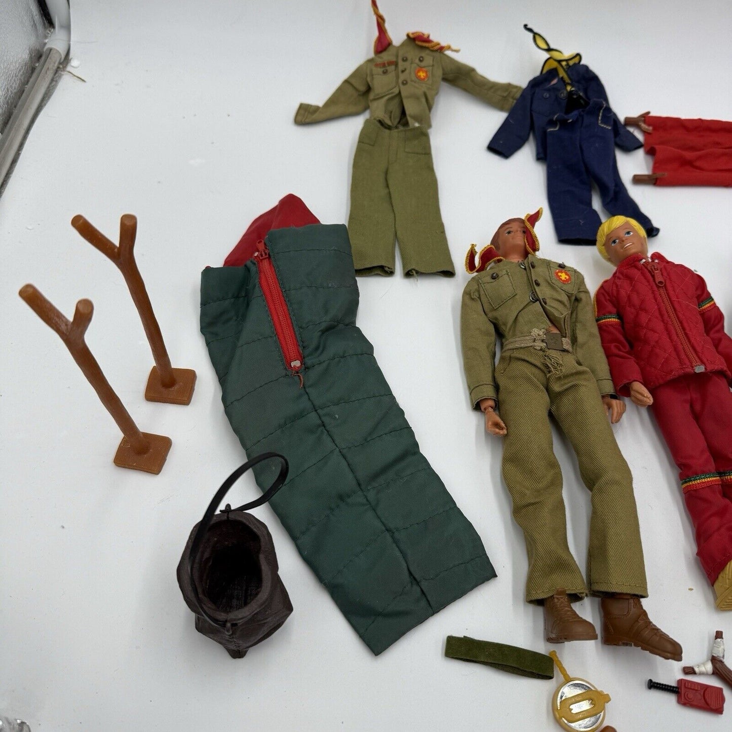 Vtg 1974 Kenner Boy Scout Cub Scout Dolls and Camping Set w/ accessories