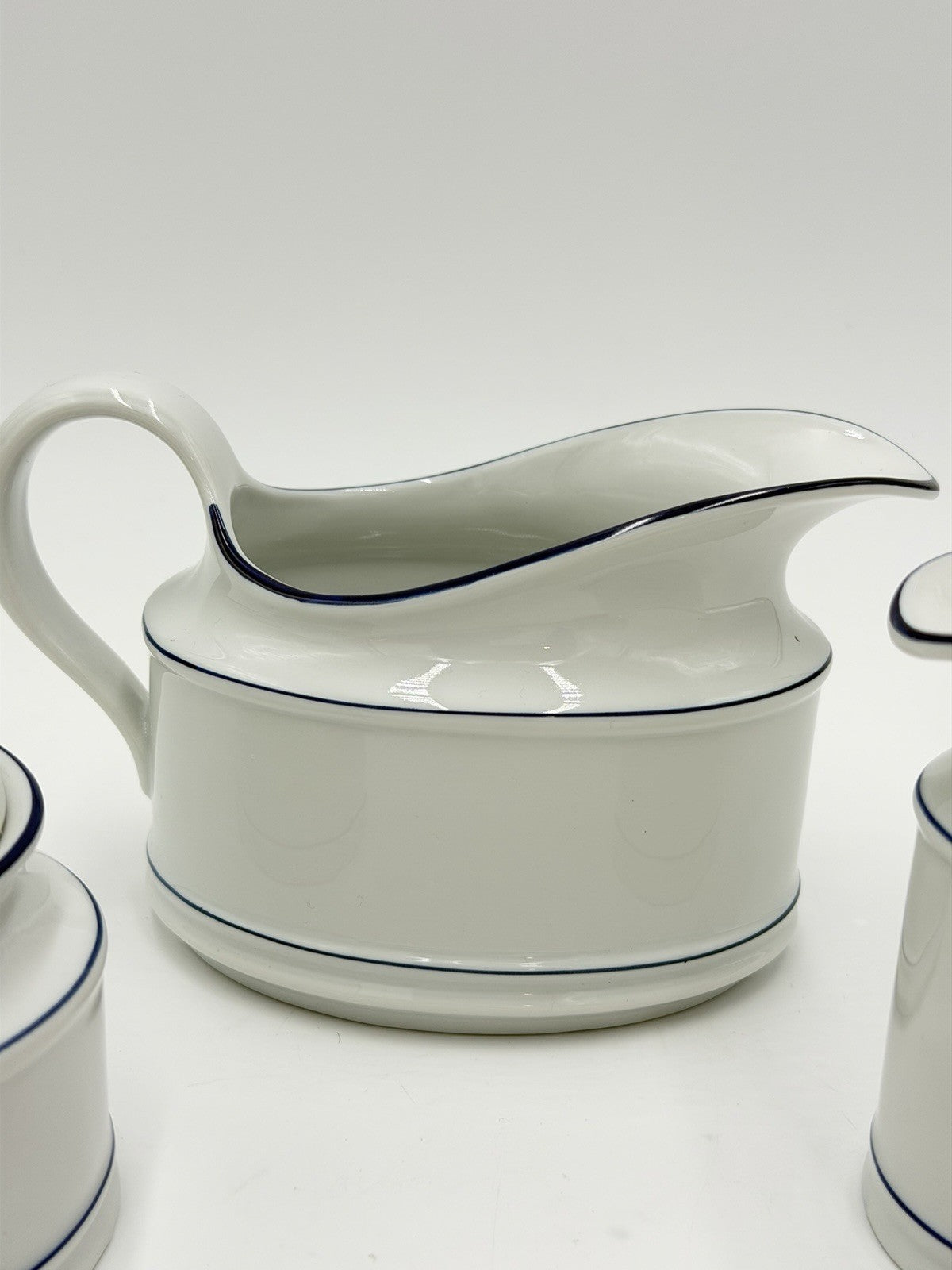 Seltmann Weiden Bavaria W. Germany RAINBOW BLUE Creamer Gravy & Sugar Bowl Set