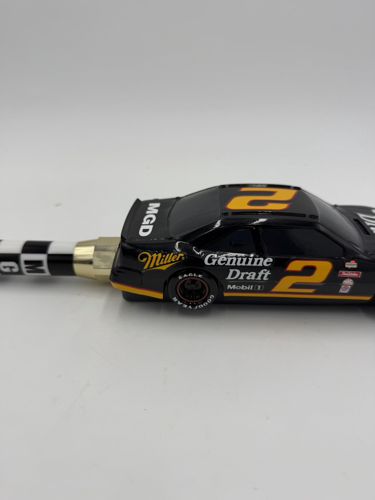 Miller Genuine Draft NASCAR BEER Tap Handle Racing Car MGD