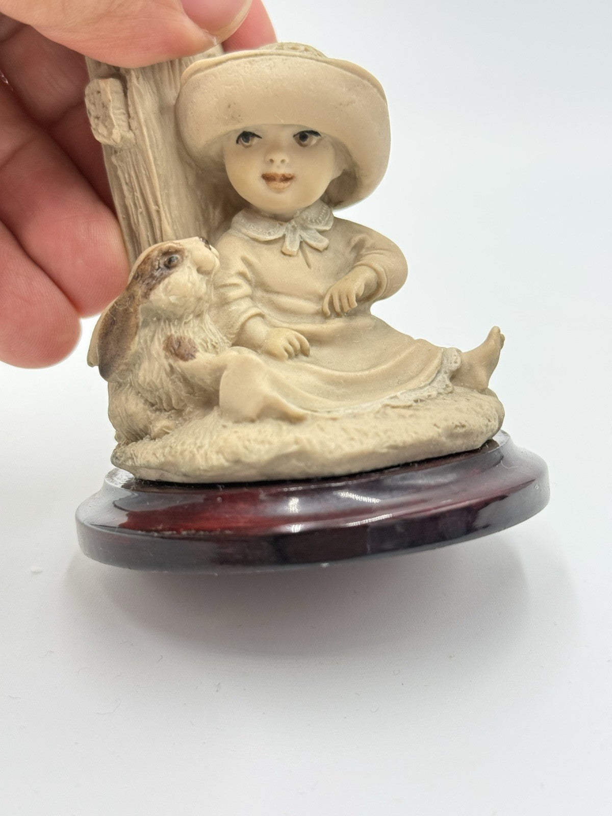 Rare Giuseppe Armani "New Pals" Florence Girl With Bunny Italy Figurine 3in