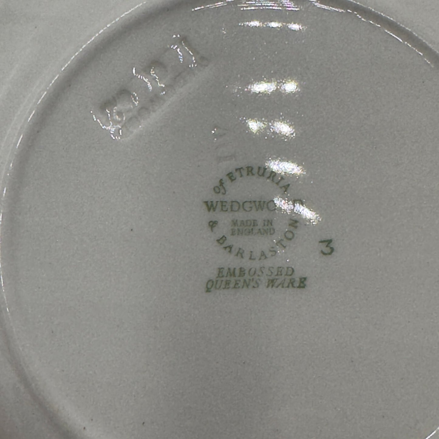 Wedgwood Ashtray Set of 2 Embossed Queens Ware Blue White Grape Vine Home Decor