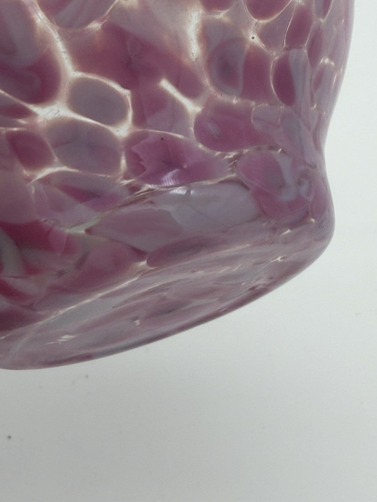 Lisa Larson Art Glass Pink Tea Light Votive Candle Holder Skruf Sweden Vintage