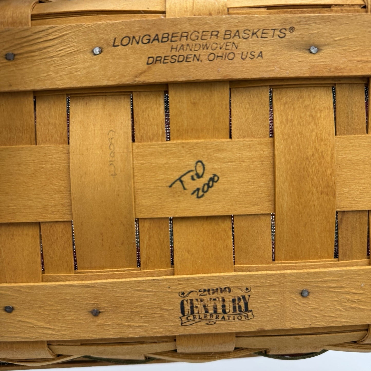 Longaberger 2000 Autumn Reflections Large Small Harvest Blessings Basket 20”x9”