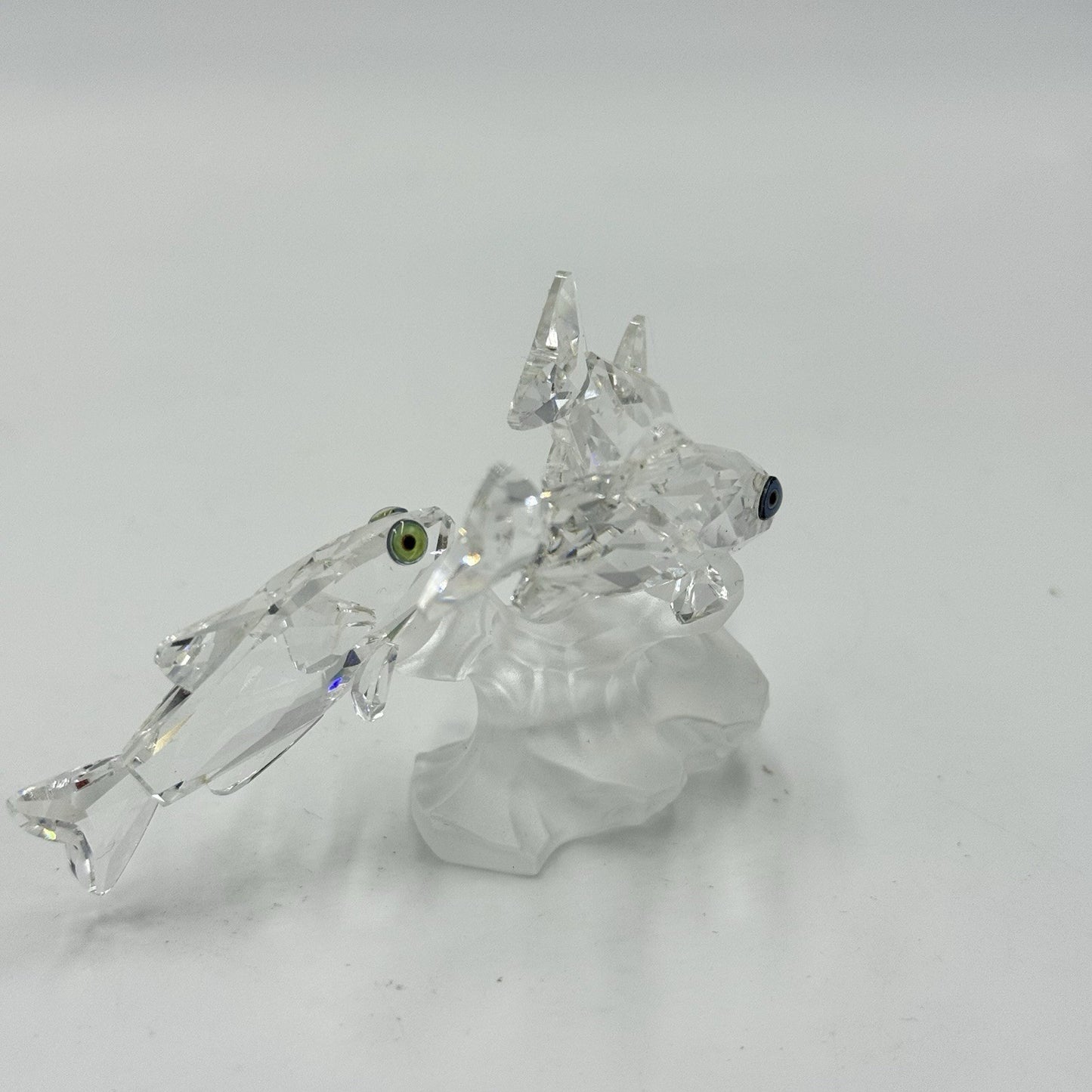 Swarovski Crystal Austria Three South Sea Fish Reef Frosted Clear 2”x3” Figurine