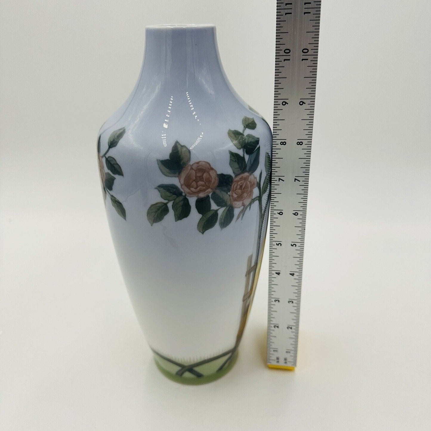 Royal Copenhagen Vase Roses Bush Porcelain Denmark Art Nouveau Vintage 203/231