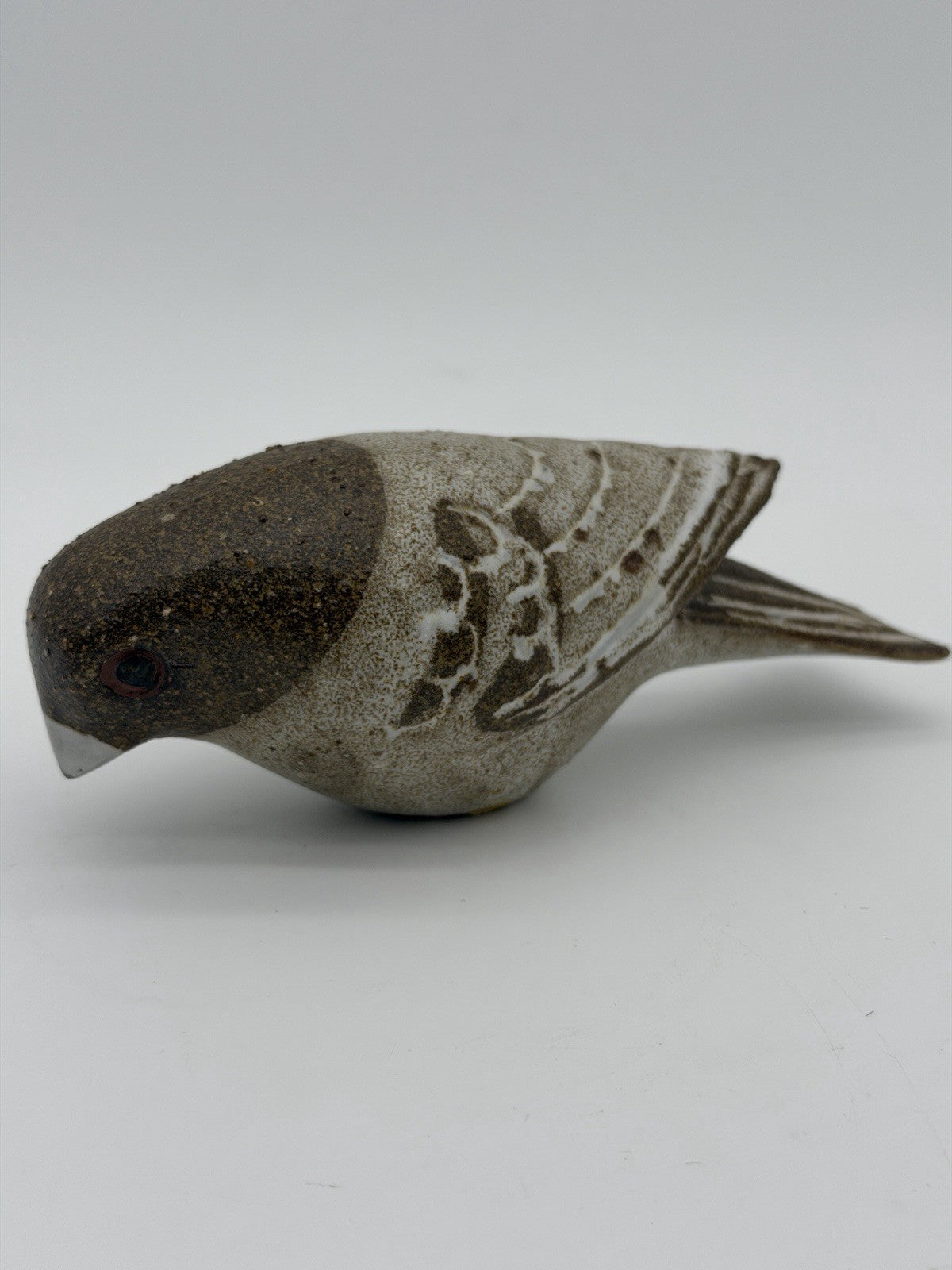 Andersen Design Studio Art Pottery Grosbeak Bird Figurine 6”x3” Vintage