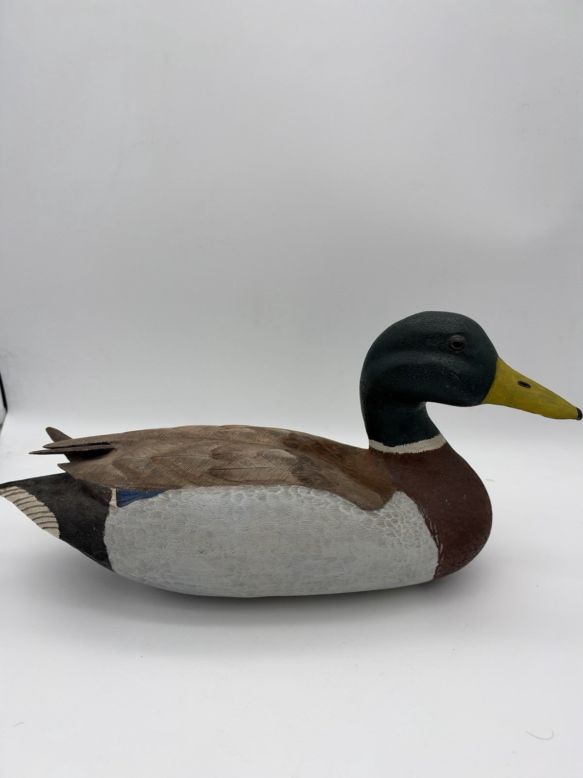 Vintage Gary Rohloff 1983 carved solid wood mallard decoy duck painted sculpture