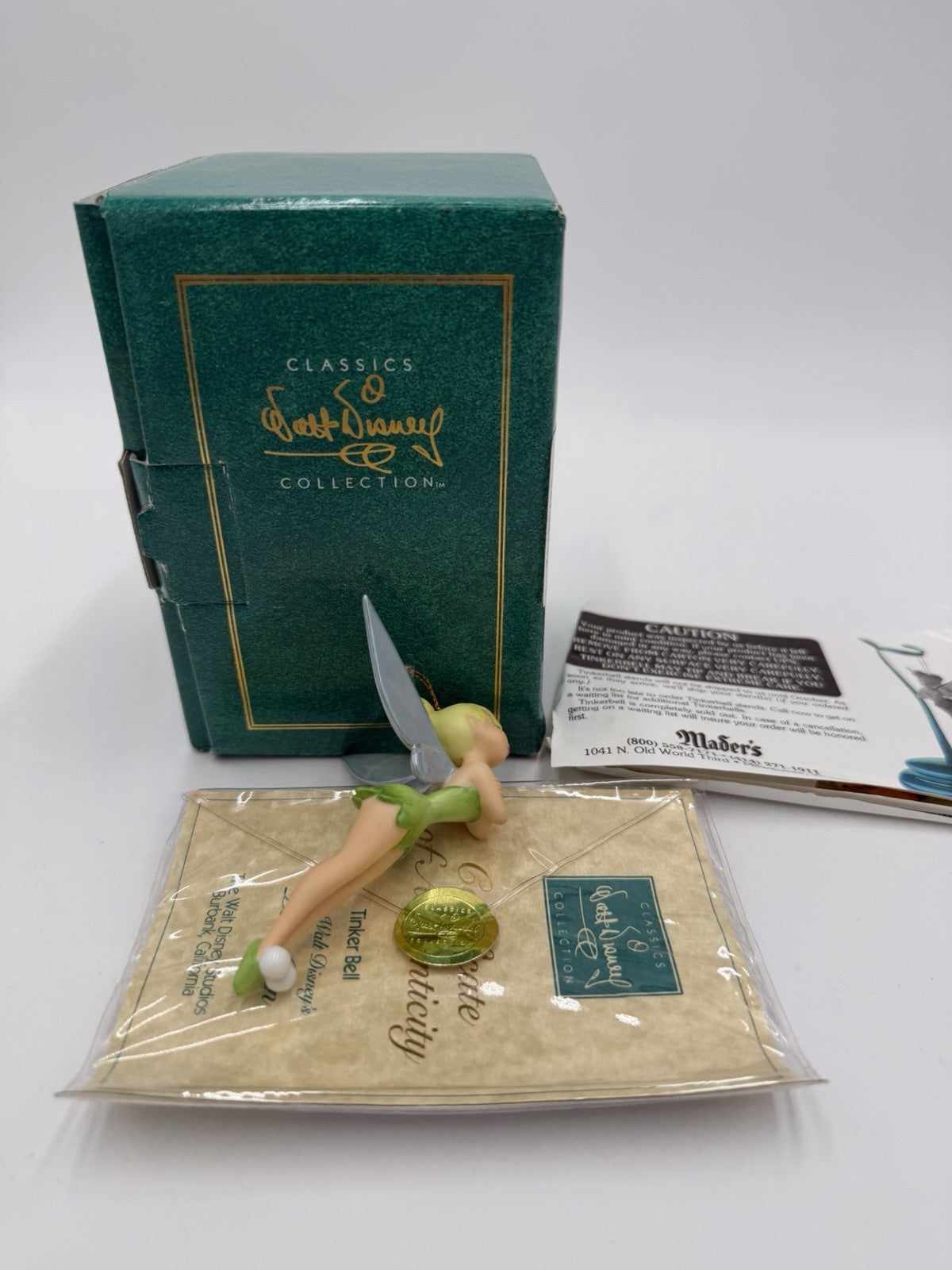 WDCC Tinker Bell Peter Pan 1996 Special Edition Christmas Ornament W/ COA