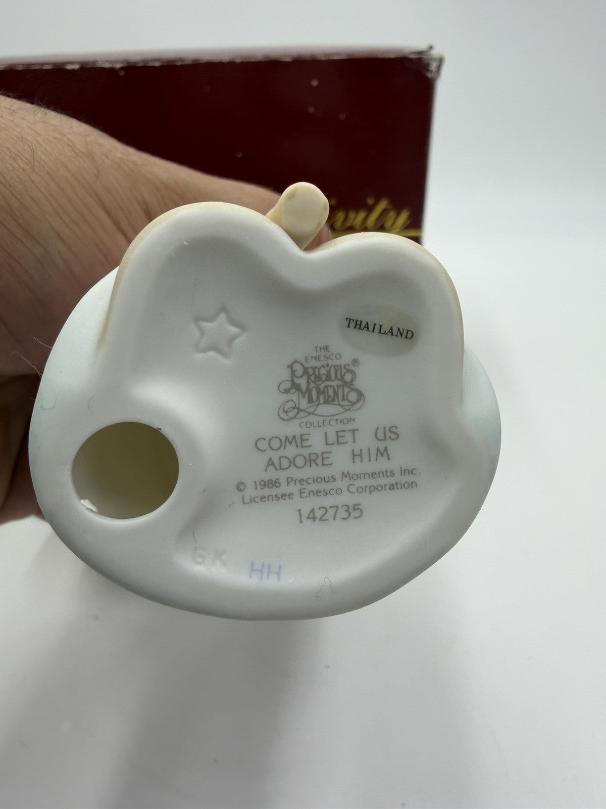 Precious Moments Vintage Porcelain Bisque Nativity Set 3 Pieces 1986 Figurines