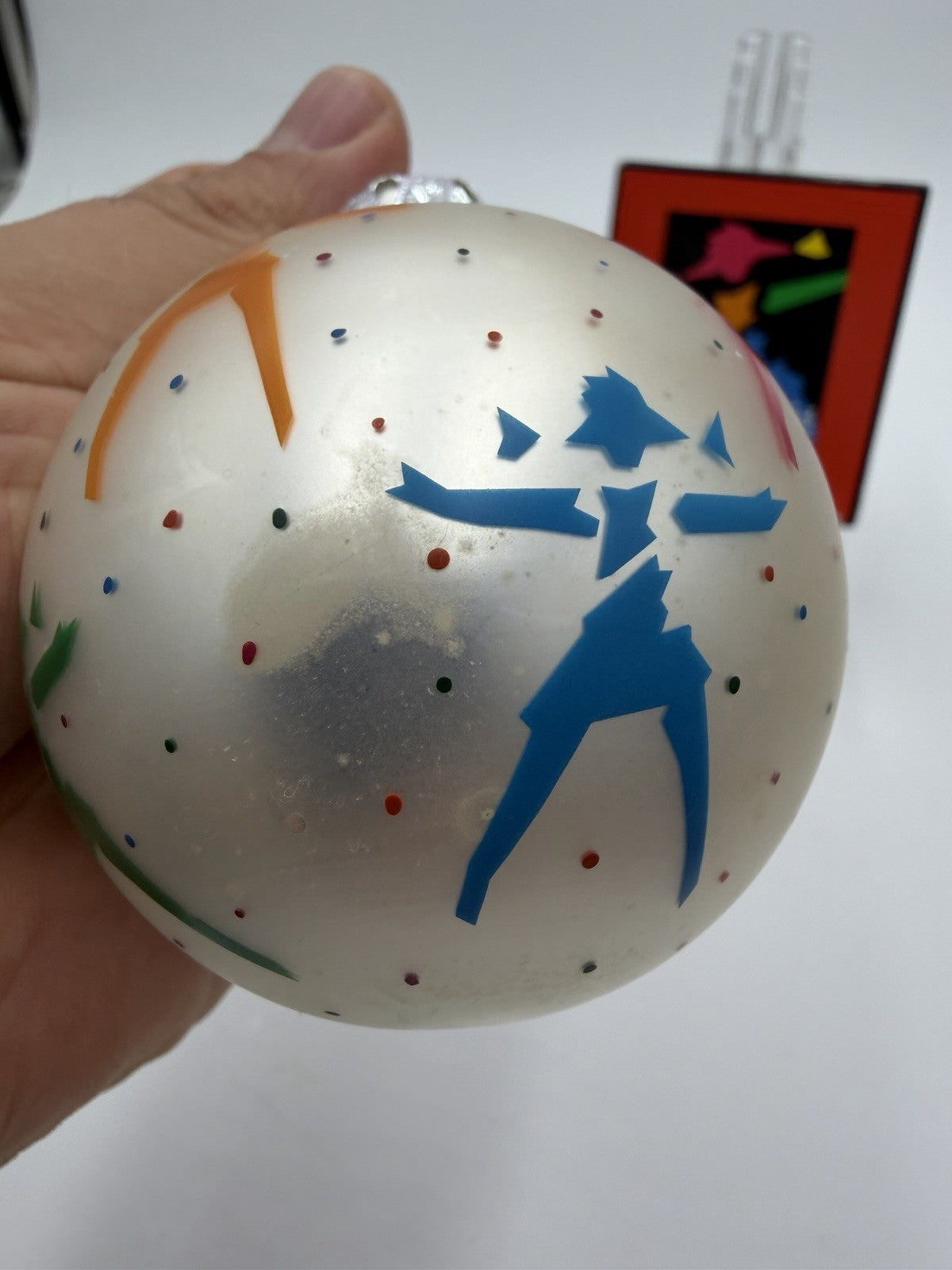 American Girl Today 1999 Silver Ball Art Glass Ornament AGTO1 Retired W/Box Vtg