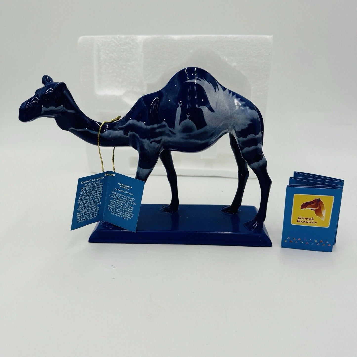 Camel Caravan # 39898 Heavenly Camel M & ArtWorks 2004 Ceramic Figurine Blue