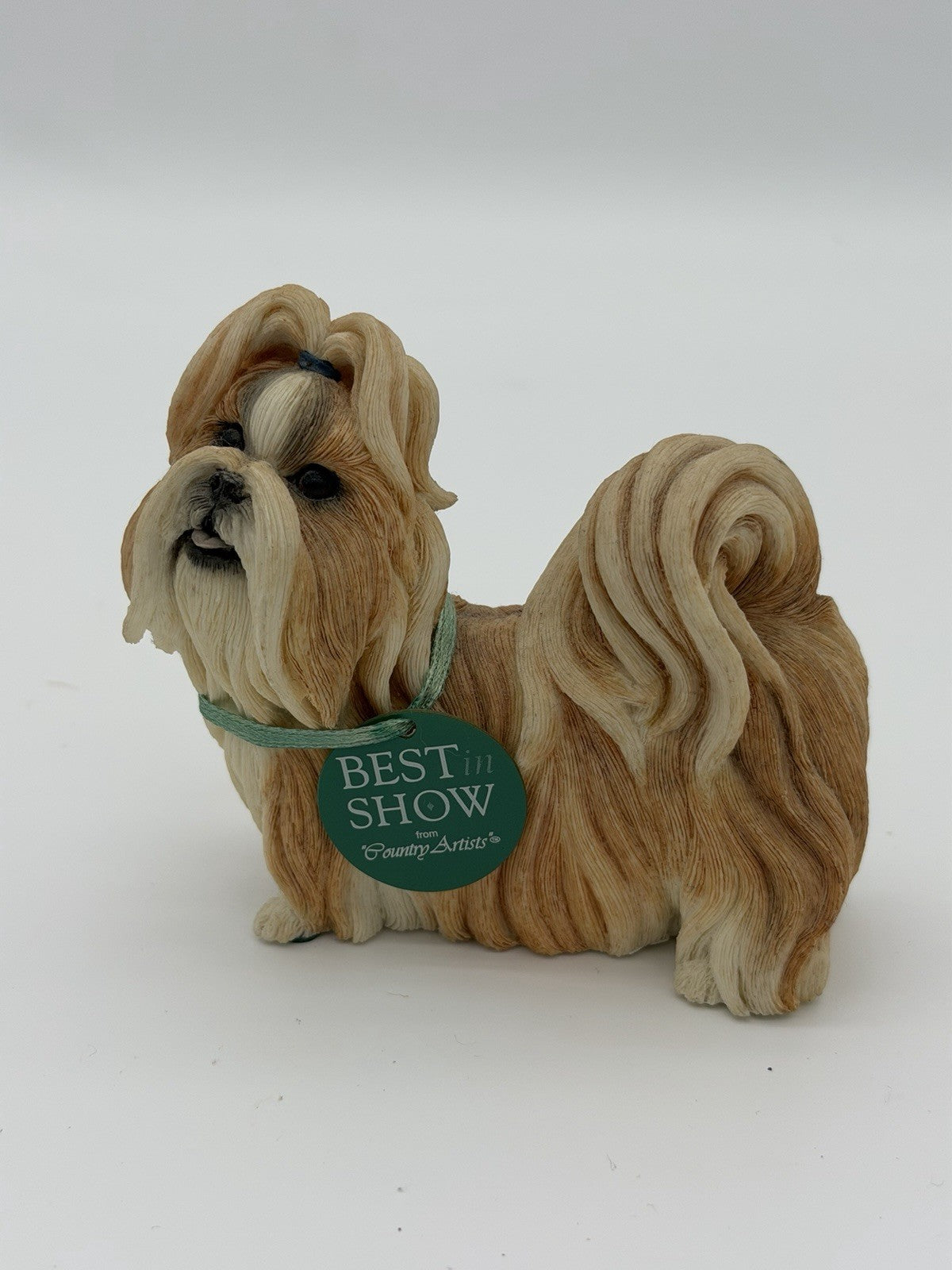 Country Artists England Resin Painted Best in Show  SHIH TZU Dog Figurine 3.5”