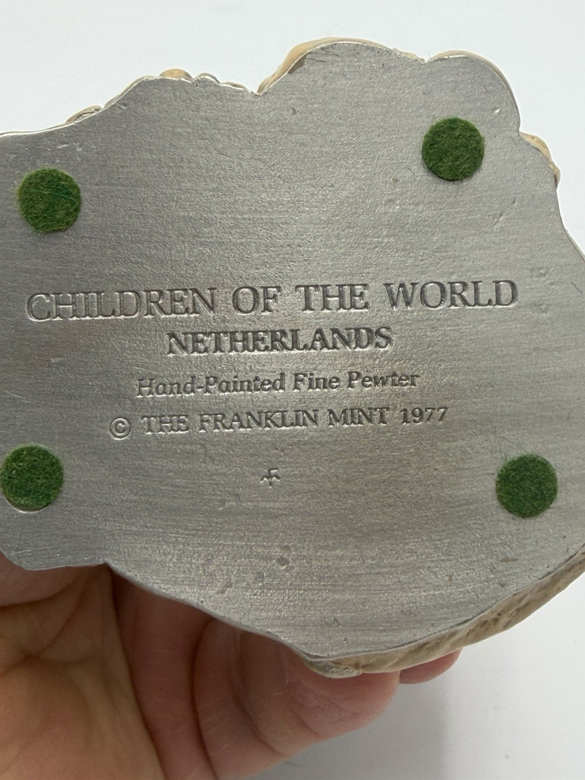 Franklin Mint 1977 Children Of The World Fine Pewter Netherlands Girl Figurine