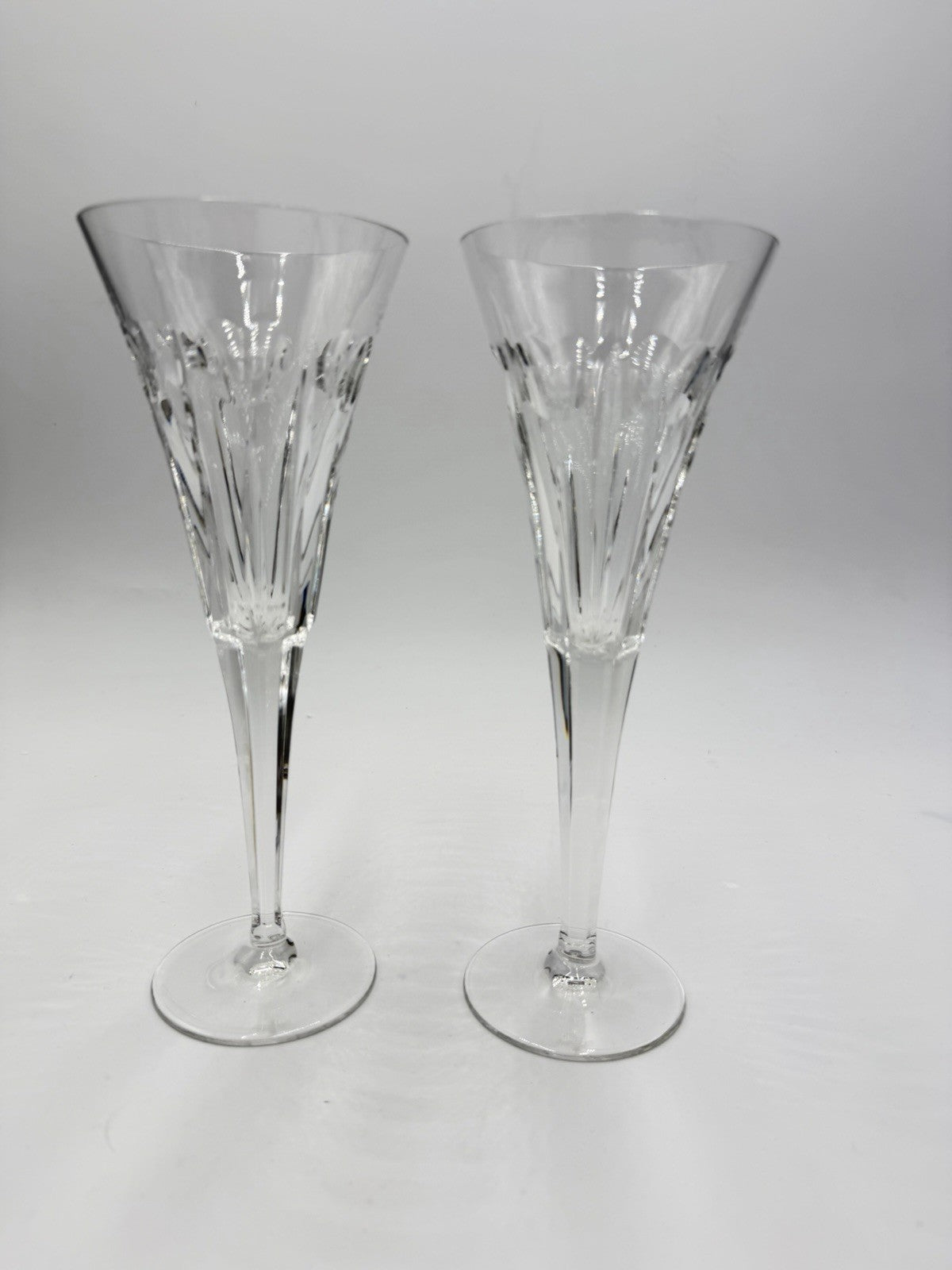 Vintage Waterford Crystal Millennium Series Love champagne flute Set 9”H
