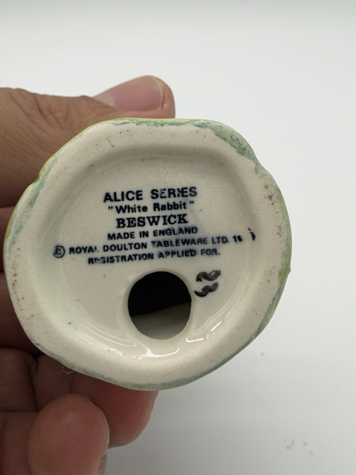 Beswick England Porcelain White Rabbit Alice in Wonderland Series 1974 Figurine
