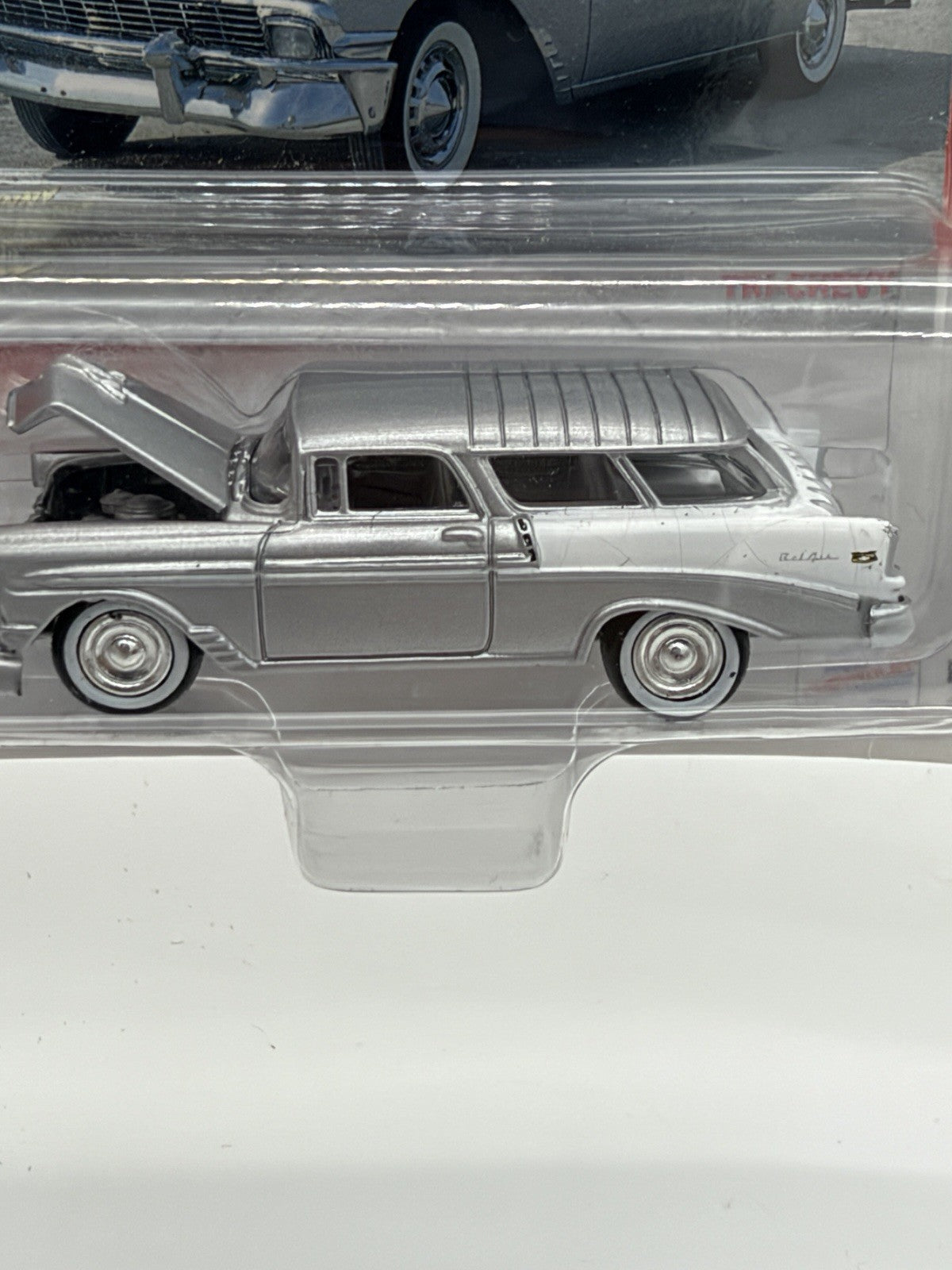 Johnny Lightning Tri-Chevy R1 1956 Nomad Bel Air Diecast White Wall Tires Sealed