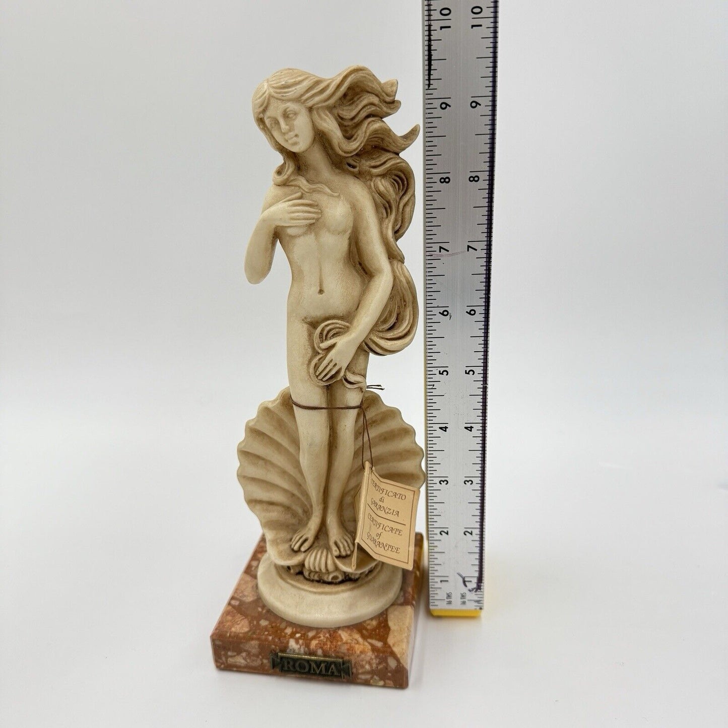 Vintage Lorenfa Italy Sculputure Birth Of Venus Marble Base 9.5” Figurine Greek