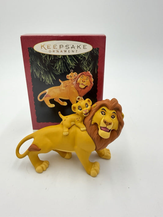 Hallmark Keepsake Christmas Ornament Mufasa and  Simba The Lion King 1994
